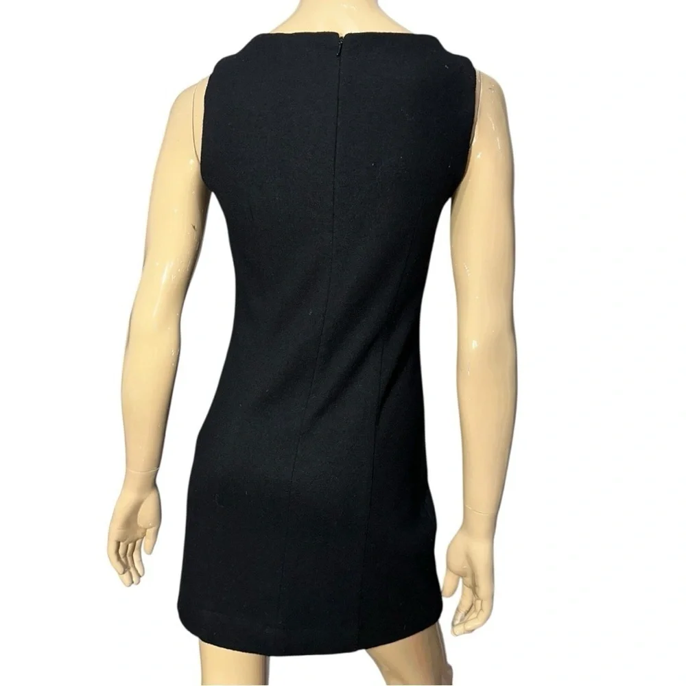 Tory Burch Women’s Size XS Black Wool Sleeveless Tank Mini Shift Dress